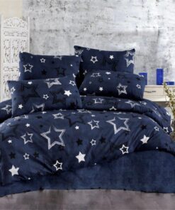 Παπλωματοθήκη Polycotton Μονή 160x240εκ. Γαλαξίας 307 Dark Blue Dimcol24home