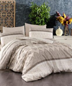 Παπλωματοθήκη Polycotton Μονή 160x240εκ. Ηλέκτρα 361 Beige Dimcol24home