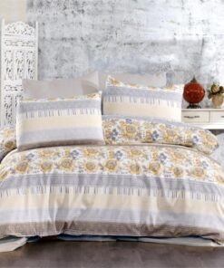 Παπλωματοθήκη Polycotton Μονή 160x240εκ. Ηλιαχτίδα 370 Grey-Beige Dimcol24home