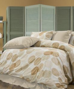 Παπλωματοθήκη Polycotton Μονή 160x240εκ. Κοραλία 465 Beige DimCol24home