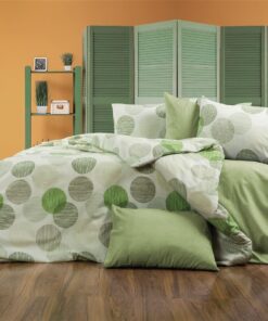 Παπλωματοθήκη Polycotton Μονή 160x240εκ. Κοραλία 468 Green DimCol24home