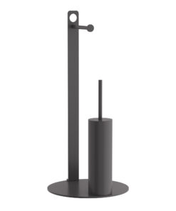 Πιγκάλ Με Χαρτοθήκη Ανοξείδωτο Matt Anthracite Pam & Co Φ28x60εκ. 4-400-11324home