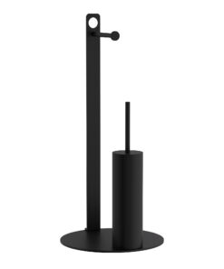 Πιγκάλ Με Χαρτοθήκη Ανοξείδωτο Matt Black Pam & Co Φ28x60εκ. 4-400-40324home