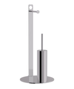Πιγκάλ Με Χαρτοθήκη Ανοξείδωτο Matt Chrome Pam & Co Φ28x60εκ. 4-400-00124home