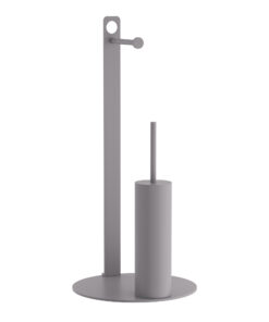 Πιγκάλ Με Χαρτοθήκη Ανοξείδωτο Matt Concrete Grey Pam & Co Φ28x60εκ. 4-400-16324home