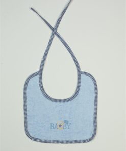 Σαλιάρα Βαμβακερή Με Κέντημα Baby Bear 161 25X25 Σιέλ DimCol24home