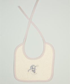 Σαλιάρα Βαμβακερή Με Κέντημα Dreaming Elephant 169 25X25 Εκρού DimCol24home