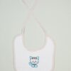 Σαλιάρα Βαμβακερή Με Κέντημα Kitty 137 25X25 Λευκή DimCol24home