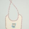 Σαλιάρα Βαμβακερή Με Κέντημα Kitty 138 25X25 Εκρού DimCol24home