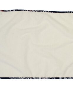 Σελτεδάκι Αδιάβροχο Βαμβακερό Λευκό- Navy Blue 50x80εκ. Λαχούρ 154 DimCol24home