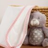 Σελτεδάκι Bebe Αδιάβροχο Βαμβακερό 67x90εκ. 33 Λευκό-Ροζ DimCol24home
