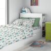 Σετ Σεντόνια 3τμχ Μονά Βαμβακερά 160x240εκ. Reach The Stars 192 Green DimCol24home