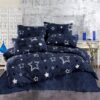Σετ Σεντόνια Polycotton Υπέρδιπλα 220x240εκ. Γαλαξίας 307 Dark Blue Dimcol24home