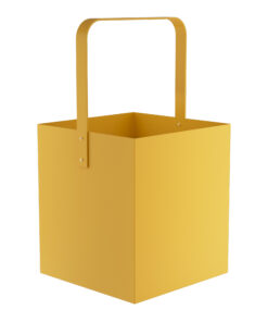 Ξυλιέρα Ανοξείδωτη Matt Yellow Pam & Co 40x40x75εκ. 4045-60324home